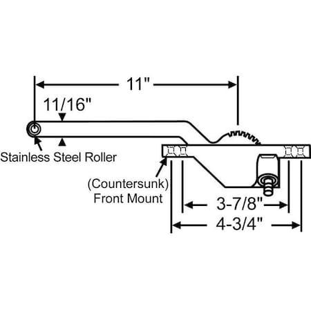 Strybuc RH CASEMENT OPERATOR-BLACK 36-223-10